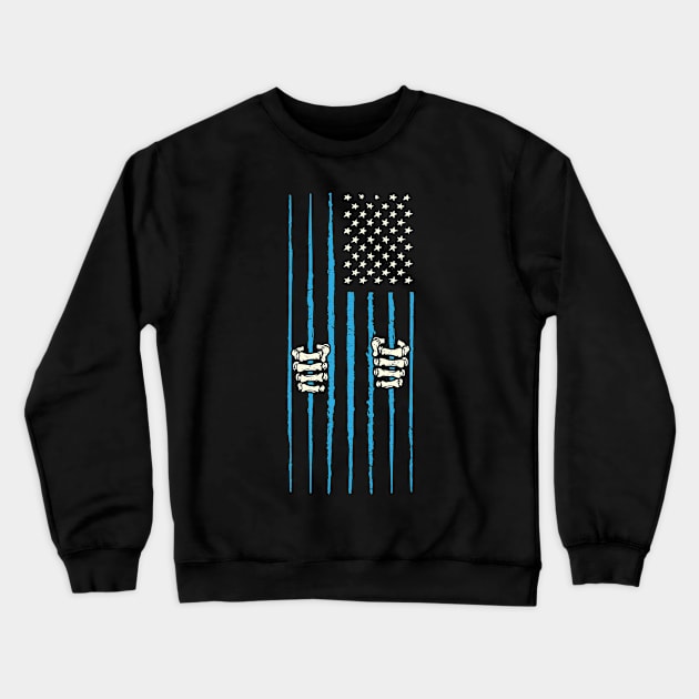 Stars and Bones Crewneck Sweatshirt by visualcraftsman